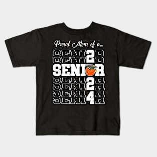 Senior 2024 Basketball Mom Of 2024 Kids T-Shirt
